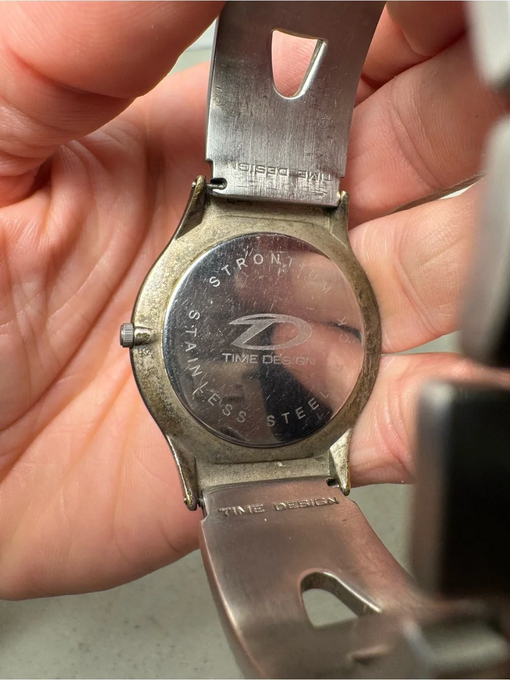 Vintage Womens Time Design Purple Dial Watch AS IS
